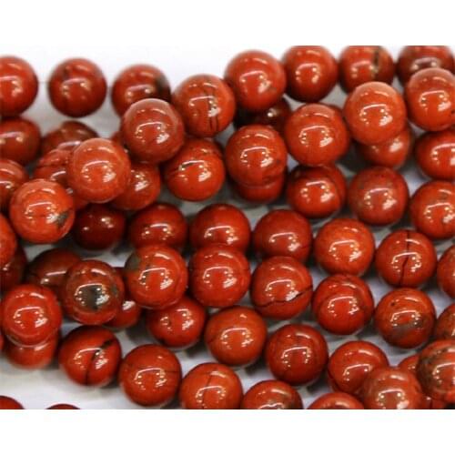 Discount Wholesale Natural Genuine Red Jasper Round Loose Stone Beads 3-18mm Fit Jewelry DIY Necklaces or Bracelets 15" 03480
