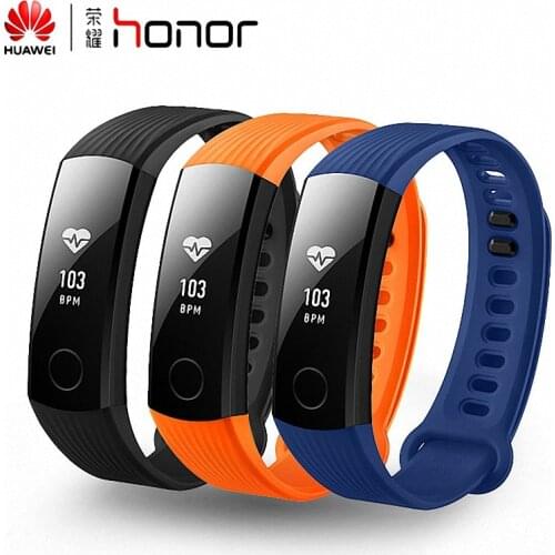 Original Huawei Honor 3 Smart Wristband OLED Touch Screen Swimmable 5ATM Heart Rate Monitor Push Message drop shipping