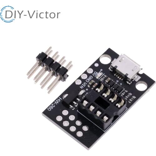 ATtiny13A / ATtiny25 / ATtiny45 / ATtiny85 Pluggable ATTINY Development Programming Bare Board