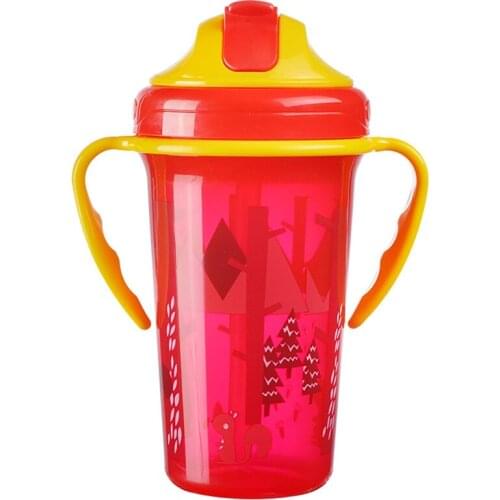 Hot Cartoon Cups With Straw Kids Fashion Sport Bottles Girls Cute Feeding Cups Drinking Bottles