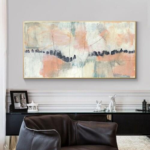 Nordic Abstract Pink Art Watercolor Posters and Prints Modern Canvas Painting HD Print Wall Picture for Living Room Decoration