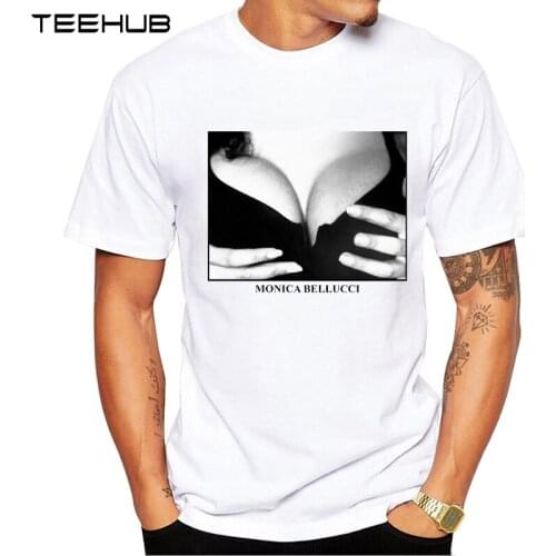 TEEHUB Mens New Fashion Monica Bellucci Sexy Design Short Sleeve T-Shirt Cool Printed Tops Hipster Tee Shirts