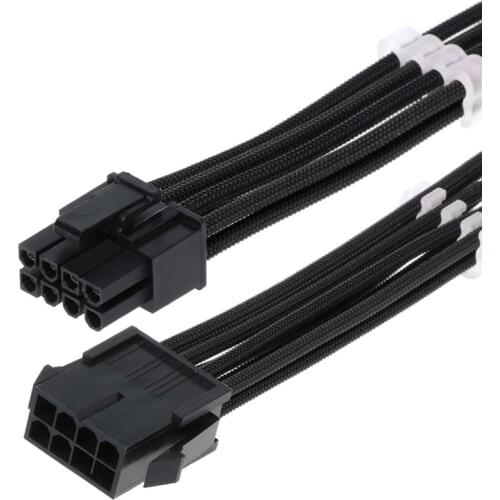 30/40CM GPU PCI-E 8 Pin (6pin+2pin) Male to Female Power Extension Cable for PC