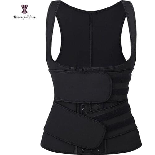 Women Outfit Latex Fitness Clothing 2 Strap Belt Slimming Corset Underbust Waist Trainer Vest Body Shapewear
