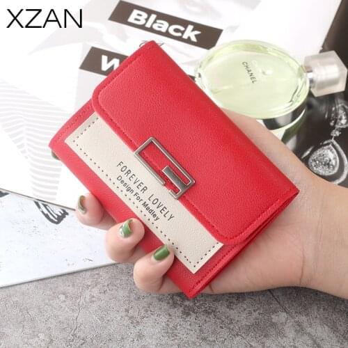 Women Wallets Female Leather Purses Mini Hasp Solid Multi-Cards Holder Fashion Coin Short Wallets Slim Small Wallet Zipper Hasp