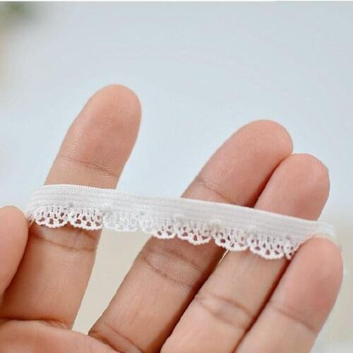 10 Meters Milk White Lace Elastic Band Brief Lingerie Lace Ribbon Trim Sewing Garment Accessories