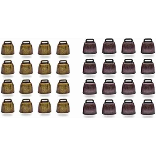 16PCS Vintage Style Metal Cow Bell, Animal Anti-Lost Accessories Bell,Used in Festive Cheering Calling Bell