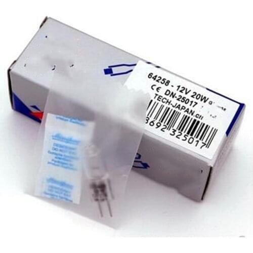 20pcs 12V 20W 64258 C halogen lamp,64258C 12V 20W G4 UV tungsten halogen bulb