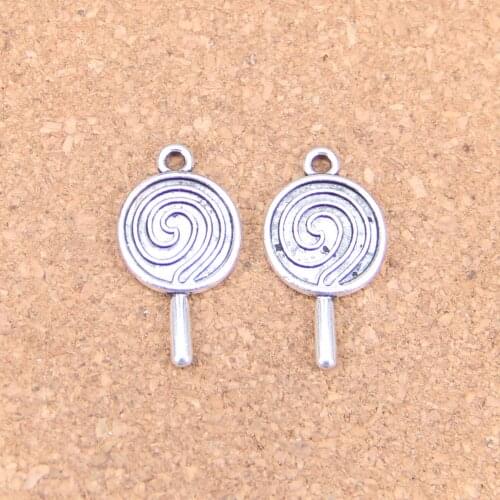 80pcs Charms Lollipop 27x15mm Antique Pendants,Vintage Tibetan Silver Jewelry,DIY for bracelet necklace