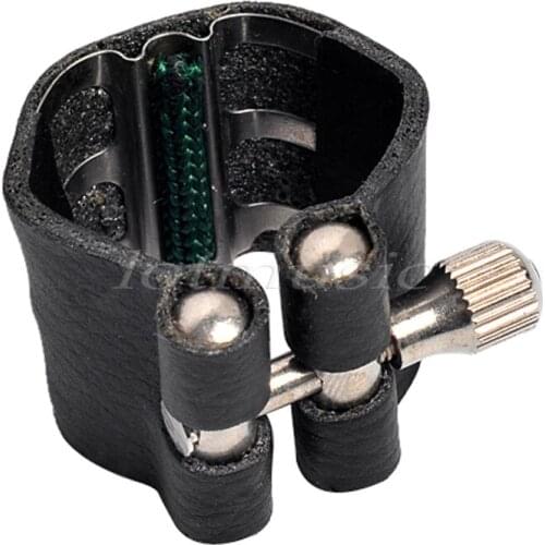 Alto Sax Saxophone Ligature Clarinet Mouthpiece For Musical Instruments Nickel Metal Rubber Artificial Leather Accessories