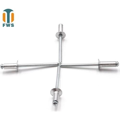 50 PCS M5 8-16mm DIN EN ISO 15978 GB /T 12617.1 Aluminum Open End Blind Rivets With Break Pull Mandrel And Countersunk Head