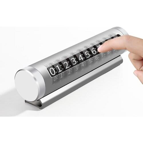 Car-Styling Automotive Temporary Parking Card Rotate Telephone Phone Number Plate Auto Stickers Universal Park Stop Accessories