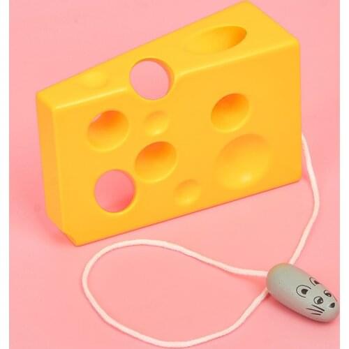 Wooden Lacing Threading Montessori Toy Early Build Basic Life Skill Educational Toy Fine Learning Educational Toy Gift