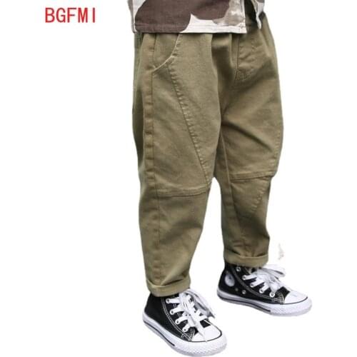 1-8Y Soft Spring Autumn Cotton Children Cargo Pants Kids Boys Casual Sport Pants Fashion Clothing Baby Long Trousers 2021 new