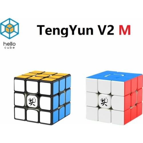 HelloCube Dayan Tengyun V2 M 3x3x3 Magnetic magic cube tengyun V2M professional magic cube dayan magnetic version speed puzzle
