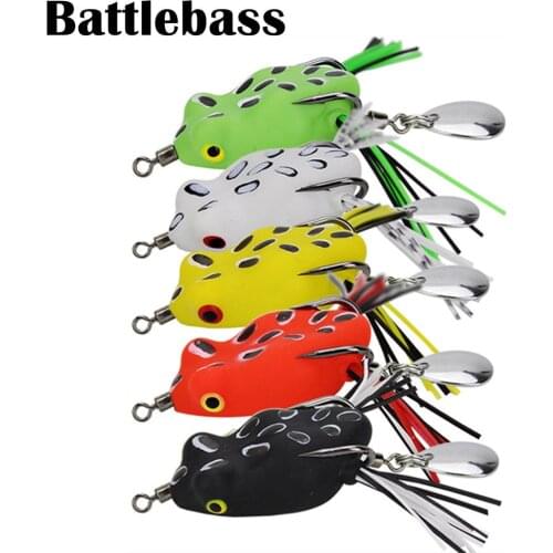 BATTLEBASS 3.2cm 5.5g Artificial fake bait, colorful silk frog, fake bait, artificial bait, bait, fishing equipment