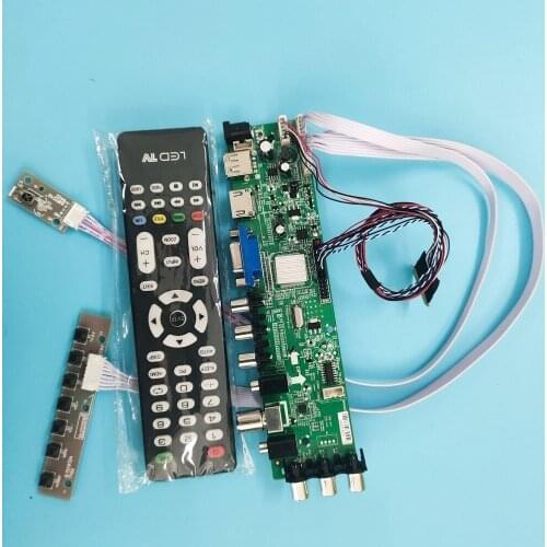 Kit For HSD101PFW4-A00-0299 TV LVDS USB AV Signal 1024X600 remote DVB-T2 WLED 40pin controller board digital VGA LED HDMI 10.1"