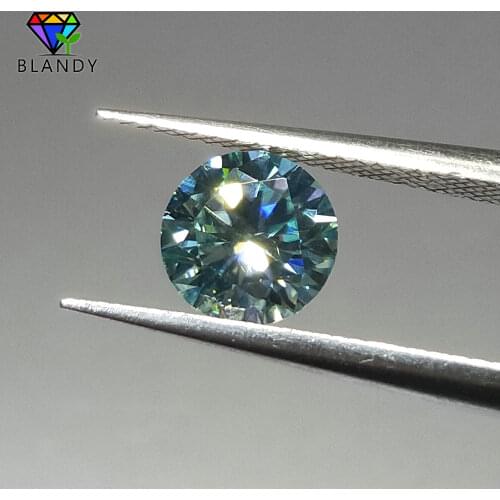 Free shipping 3.0mm to 11mm blue color moissanites round brilliant cut sic material loose stone for jewelry