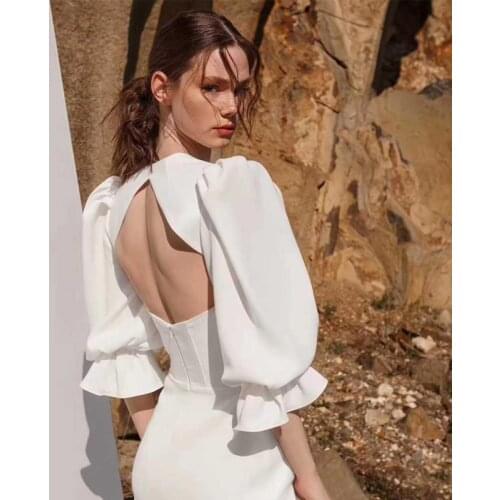 Bridal Mesh Decoration Jacket Wrap Perspective Horn Sleeve Backless Wedding Jacket Cover Decorated Bride Tulle Accessories