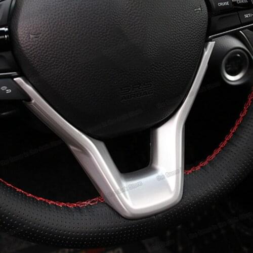 Lsrtw2017 Car Steering Wheel Cover Trim Decoration Chrome for Honda Accord 2018 2019 2020 2021 10th Accessories Auto Styling Abs