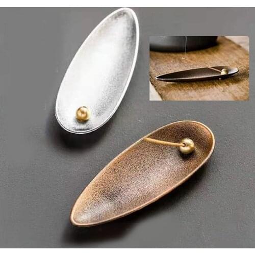 New 1pc Alloy Incense Burner Stick Holder Plate Burner Plate Temples Line Incense Burn Buddhism Coil Censer Buddhist