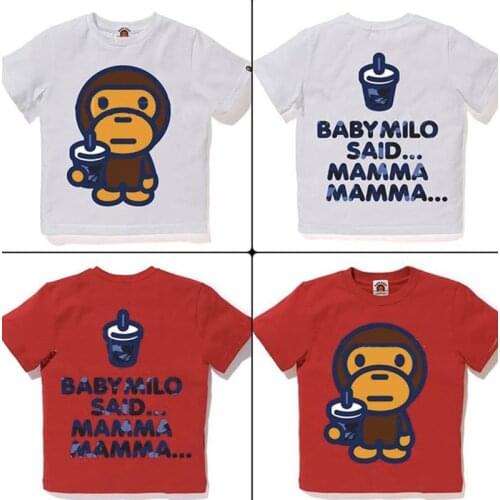 New Kids Boy Girls Cartoon Animal Pattern Printed Summer Short Shirts Tops Tee Hip Hop Style Clothes