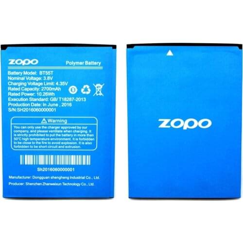 New ZOPO ZP999 BT55T 2700mAh High Quality Battery For ZOPO ZP999 ZP998 Mobile Phone