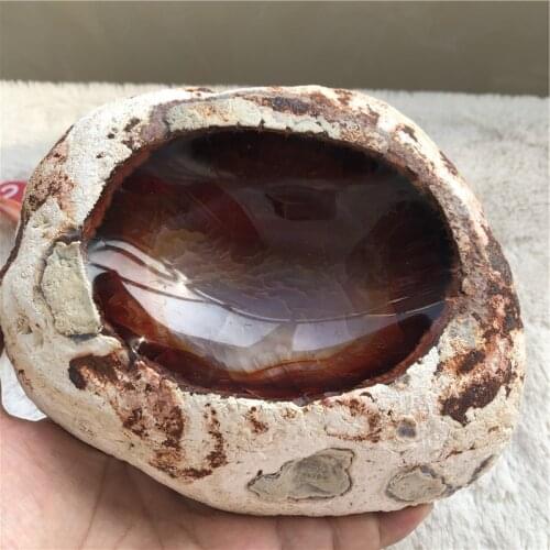 Polished natural irregular shape red agate stone carnelian bowls for decoration