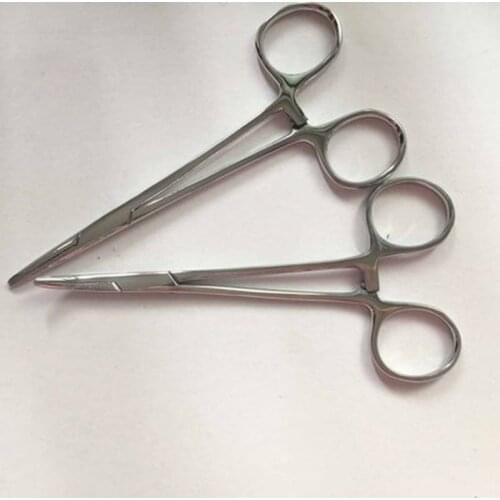 Stainless Steel Fishing Plier Scissor Line Cutter Hook Remover Forceps Tackle Curved Tip Clamps Fishing Tools