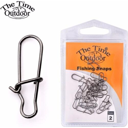 Fishing Hooked Snap Pin Stainless Steel Fishing Barrel Swivel Safety Snaps Hook Lure Accessories Connector Snap Pesca 20 Pcs