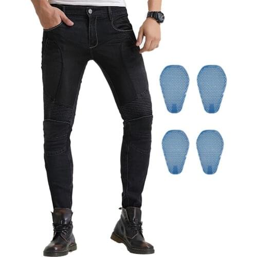 2020 Motorcycle Riding Pants Denim Jeans With 4 X Honeycomb Knee Hip Protective Pads for Biker Cycling Motocross Racing off Road