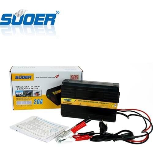 Suoer【 Battery charger 】 auto 12V 24V 10A car battery charger with USB interface(SON-20A+)