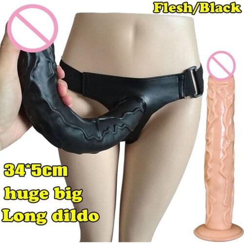 Super long strapon strapless dildo panties big realistic dildo sex toys for woman lesbian strap on large penis fake dick