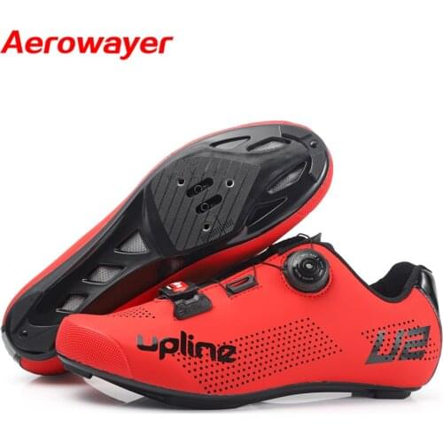 2021 new upline road cycling shoes men road bike shoes ultralight bicycle sneakers self-locking professional breathable red