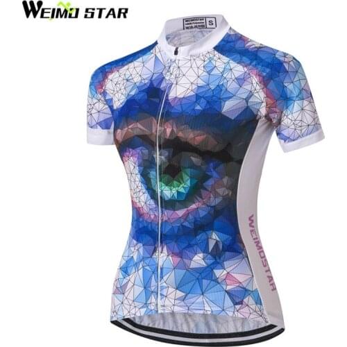 Weimostar Eye Women Cycling Jersey Shirts Short Sleeve Bicycle Cycling Clothing Summer mtb Road Bike Jersey Bicycle Clothes