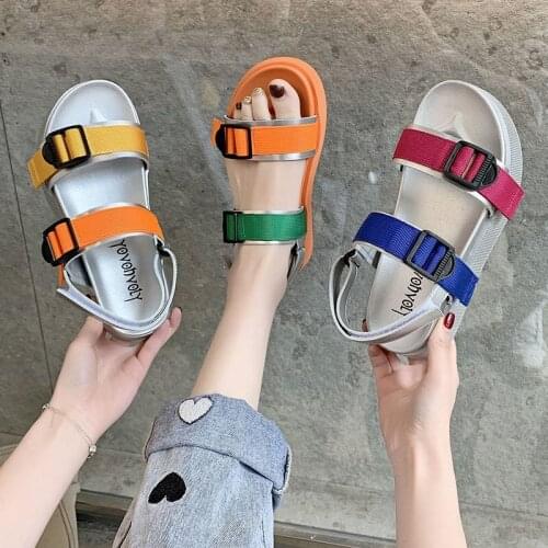 2021 New Fashion Women Platform Sandals Ladies Casual Peep-toe Wedges Shoes Woman Sandalias Mujer Black White Sandalias Mujer