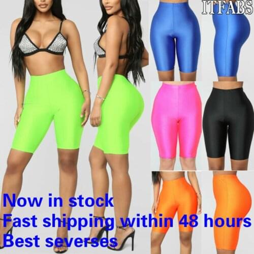 Womens Biker Shorts High Waist Active Gym Workout Yoga Shorts Leggings Sexy Stretch Bodycon Hot Short Leggings