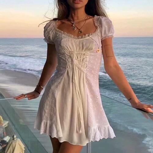 BOHO INSPIRED puffed sleeves self tie party dress floral flare balloon women dress 2020 summer dress super chic new dress female