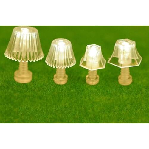 1:25 Mini Lighting Table Lamp Dollhouse Miniatures Accessories Doll House Bedroom Floor Lamp For Kid Children