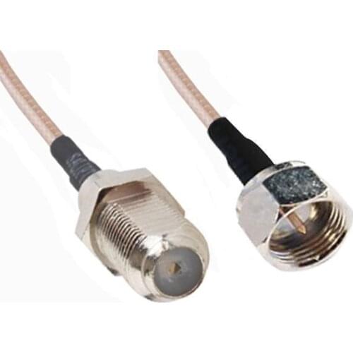 10pcs/lot F Female to F Male Plug RF Extension Cable COAXIAL Cable RG316 30cm