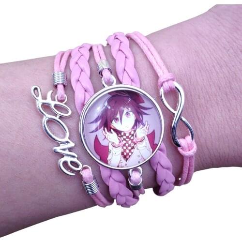 16 Styles Anime Japanese Danganronpa:Trigger Happy Havoc Monokuma Multilayer Leather Bracelet Time Gem Women Men Jewelry DWLP2