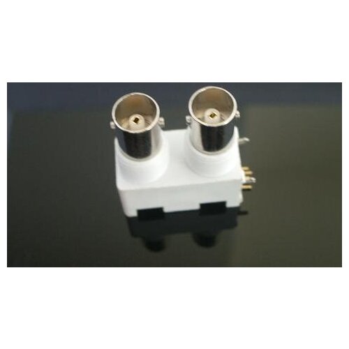20pcs White PC Board PCB Mount Right Angle dual BNC Female Connector Plus 219-6LPST 90pcs
