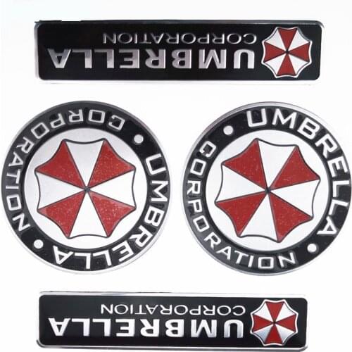 3D Aluminum Umbrella Corporation Car Sticker for Porsche 911 918/Cayenne Jaguar Land Rover Range Rover/Evoque/Freelander