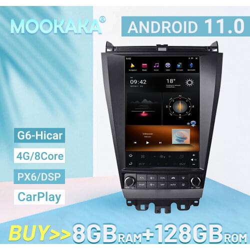 4+128GB Tesla Screen Android Car Multimedia Player For Honda Accord 7 2003-2007 GPS Navigation Auto Video Radio Stereo Head Unit