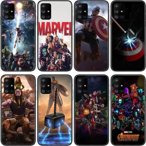 Marvel theme Phone Case Hull For Samsung Galaxy A 50 51 20 71 70 40 30 10 80 E 5G S Black Shell Art Cell Cove