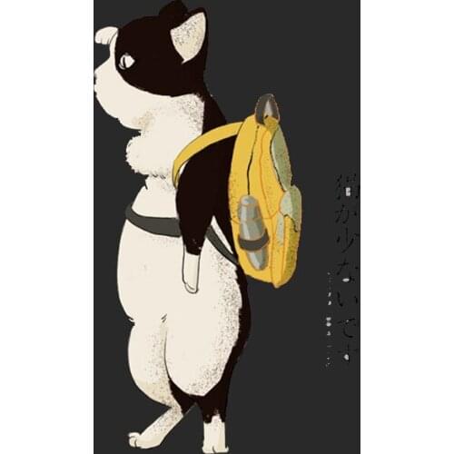 Black White Bag Cat Heat Transfer for Clothing Iron on Printed Thermal Transfer on Clothes T-shirts Cute Animals Stickers Decor