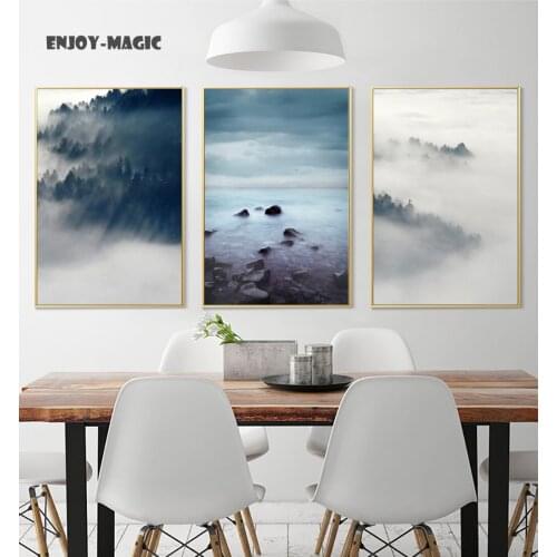 Home Decor Canvas Poster cloud Fog Gorgeous Painting Living Room Wall Art Modern 5 Piece Oil Painting Picture Panel Print B-042
