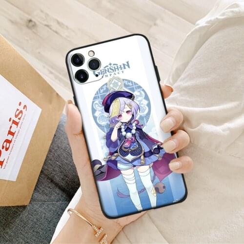Genshin Impact Qiqi game cute For IPhone Se 6 6s 7 8 Plus X XR XS 11 12 Mini Pro Max Glass TPU Silicone Phone Case Cover Shell
