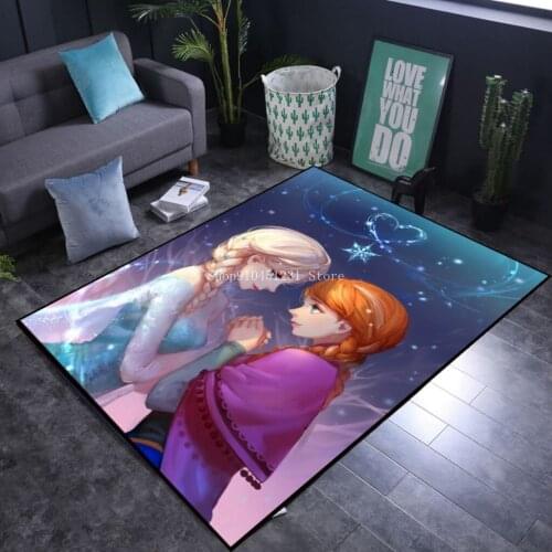 Disney Frozen Girls Play Mat Thickening Eco-friendly Children Playmat Cartoon Non-slip Carpet Living Room Mat Doormat Gift