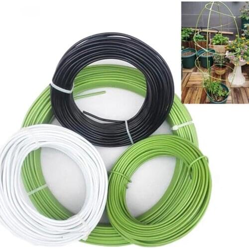 Artificial Potted Flowers Plants Plastic Coating Iron Wire Soft Tie Line For Garden Manual DIY Rattan Creep Styling Garden Tools